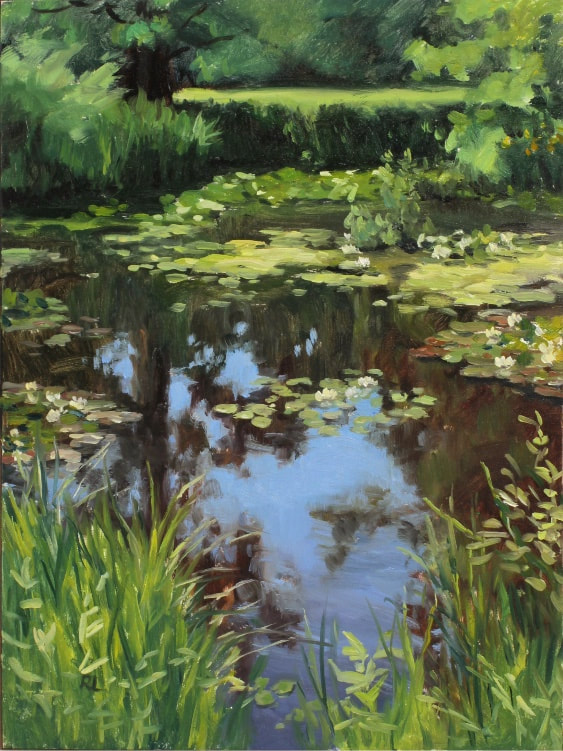 Waterlily Pond
Oil on panel 9 x 12"
(sold)